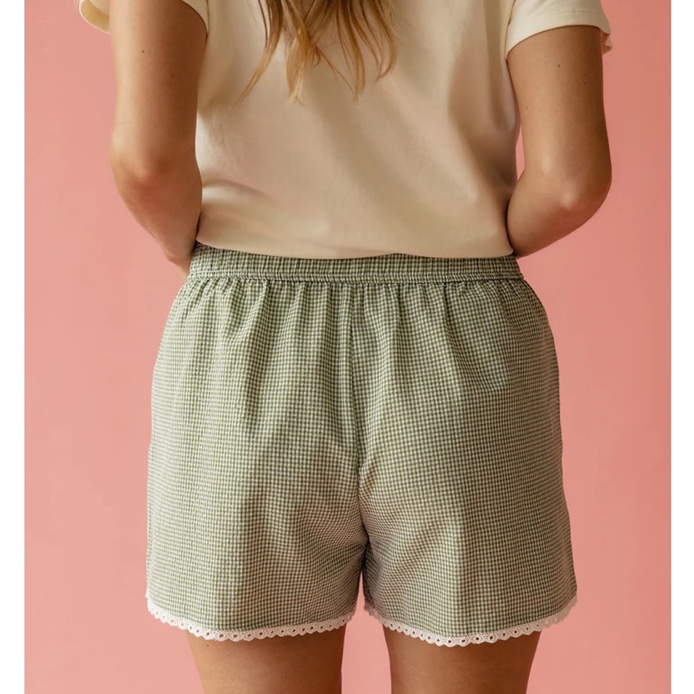 Green Gingham Boxer Shorts - Size L - Picture 3 of 11